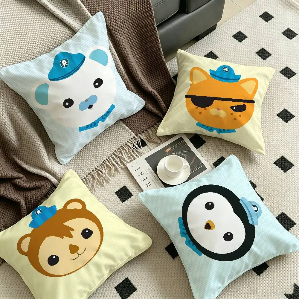 B-blue Octonauts Logo Personalized picture text home decorative pillows Household Gifts 45x45cm
