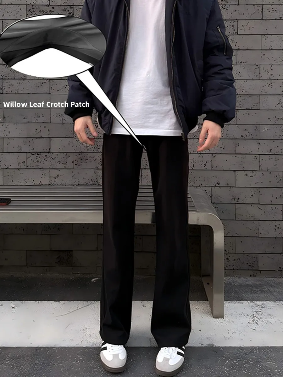 

Мужские джинсы Clenit Slim Fit с прямыми штанинами, с тройной строчкой, черные, модные, молодежные, длинные брюки