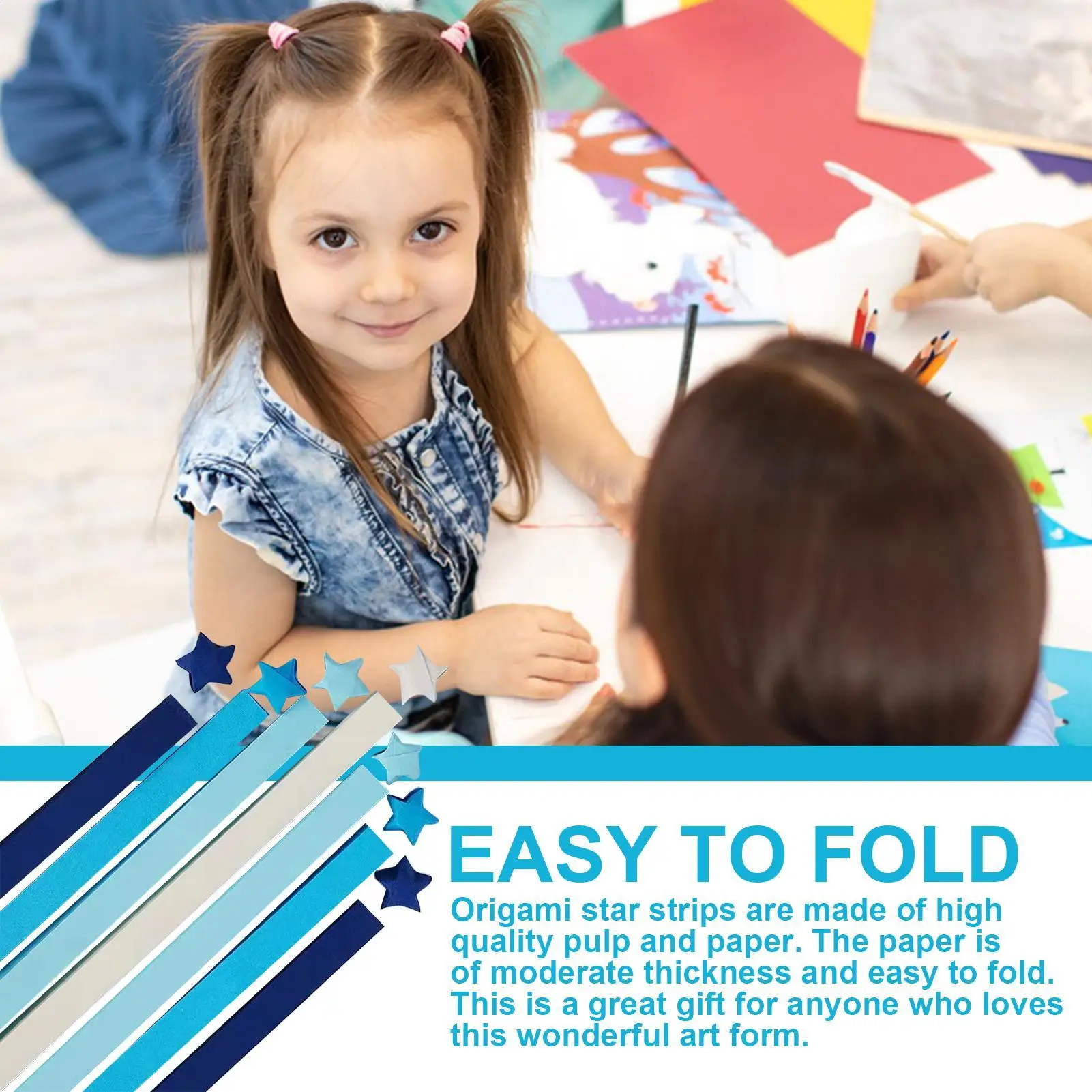 スター紙 1350 枚紙星ストリップかわいい漫画クラフト紙手作り紙星ストリップ装飾学校教育