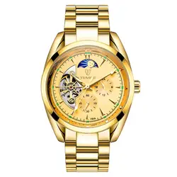 TEVISE Automatic Tourbillon Mechanical For Men Waterproof Luminous Business&Fashion Stainless Steel Wristwatch