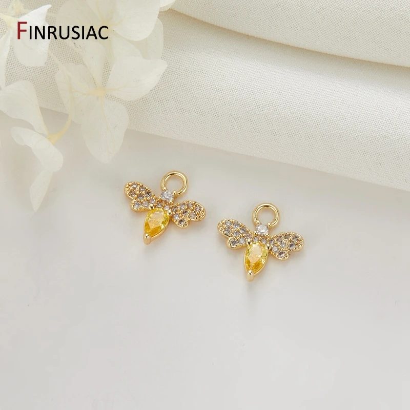 2022 Hot Fashion 14K Gold Plated Butterfly Earrings Pendant Charms For Earring Necklace Bracelet DIY Jewelry Making