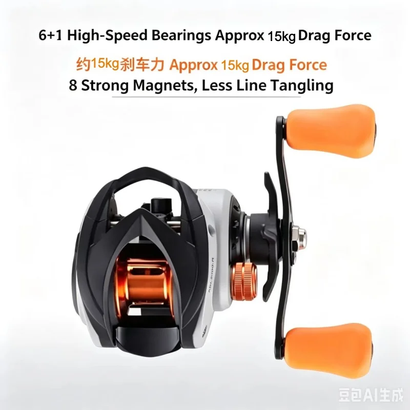 Neue ABU GARCIA Metall-Mikrotropfenrolle für Straßenangelruten, Blackout-Langwurf-Angelrolle, Anti-Explosions-Schnur-Angelrolle – Detail 5
