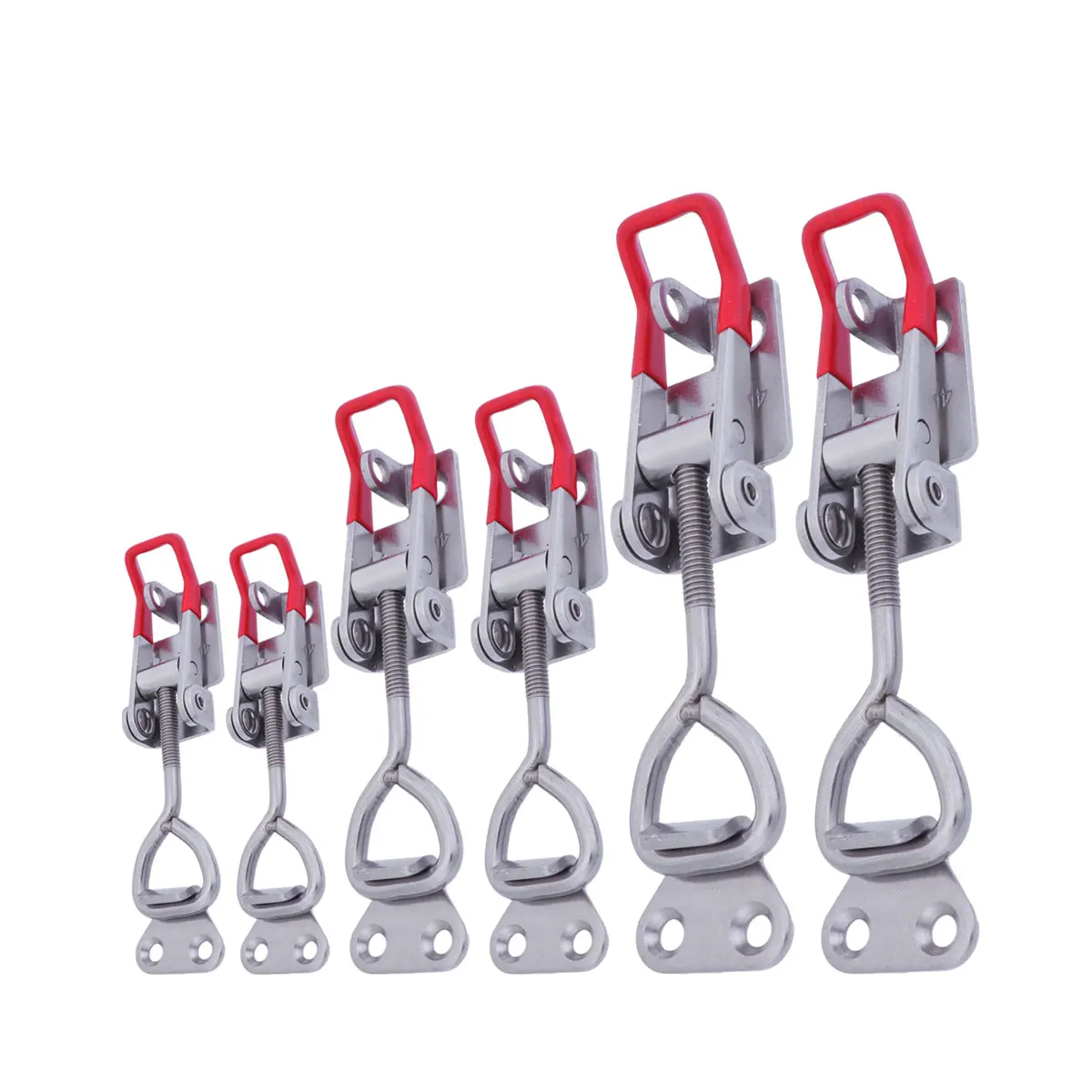 

6 Pcs 4001 4002 4003 Solid Toggle Latch Clamp Metal Adjustable Door Cabinet Box Case Toggle Latch Professional Heavy Duty Hand T