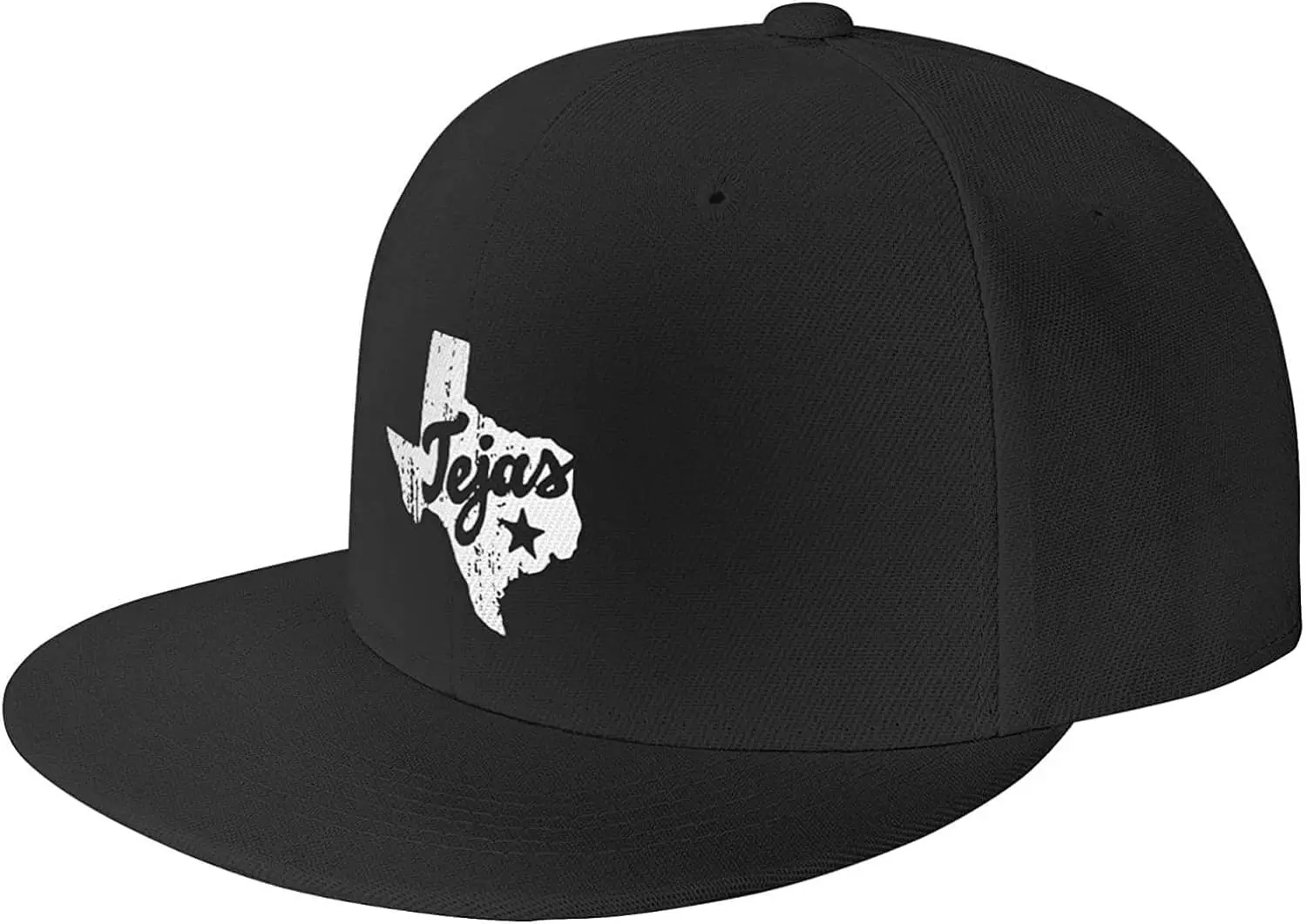 Texas Tejas Trucker Hat, Snapback Hats Flat Bill Caps Dad Hat Baseball Cap for Men Women Black, One Size