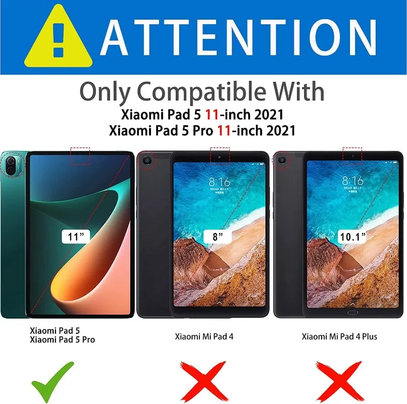 Magnet Case For Xiaomi Mi Pad 5/Mi Pad 5 Pro 11inch 2021 Tablet Cover Xiaomi PAD 5 Pro 5G 11