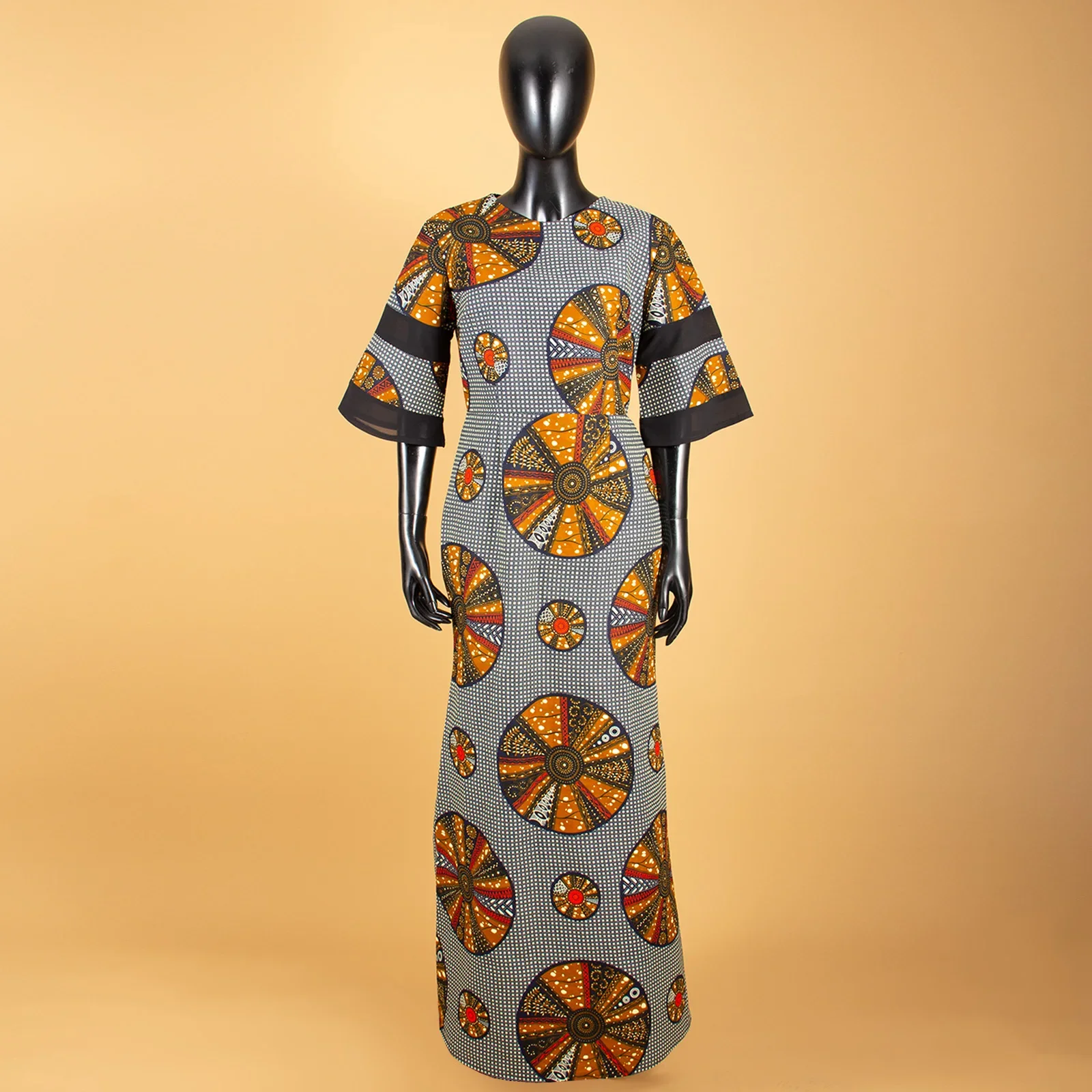 Vrouwen Afrikaanse Print Half Mouw Dashiki Maxi Bodycon Jurk Dashiki Ankara Party Jurken Voor Vrouwen Wax Batik Afripride A1925049