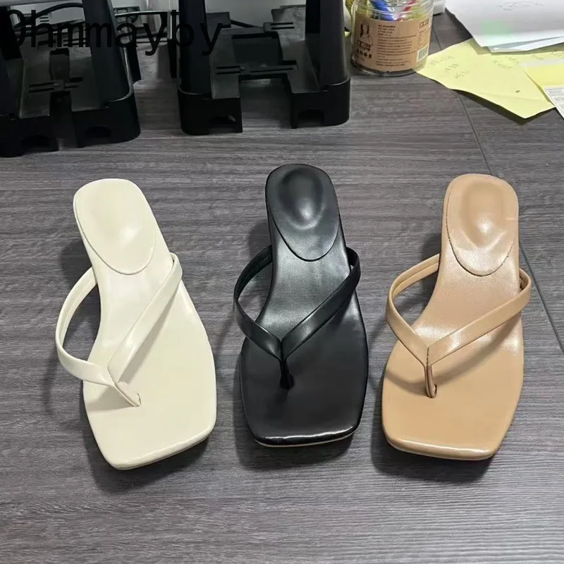 

Street Style Summer Flip Flop Women Clip Toe Slippers Low Heels Party Stripper Mules Slides Female Shoes Zapatos De Mujer