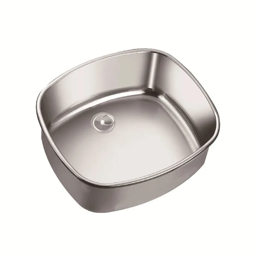 Stainless Steel Sink Hand Wash Basin 480*420*160mm For RV Caravan Camper Boat GR-569