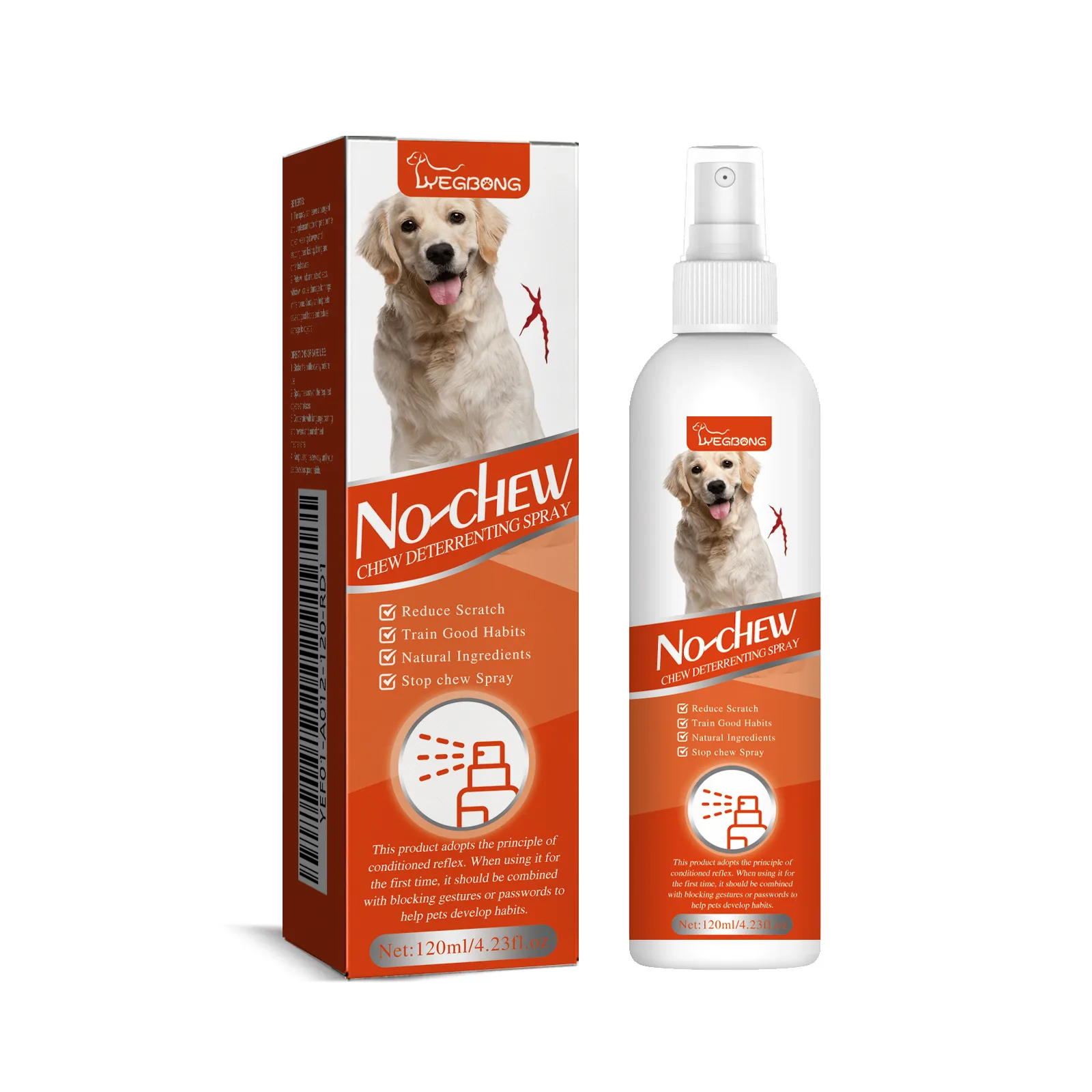 

Yegbong Pet Behavior Correction Cat, Dog Chew Prevention Scratch Spray