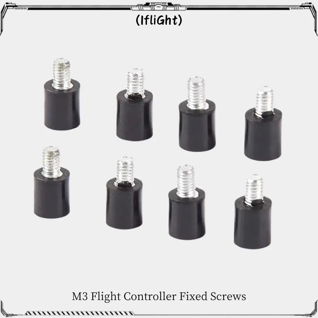 8PCS M3 Flight Controller Anti-Vibration Standoff Fixed Screw Damper Mounting Hardware for Naze32 CC3D F3 F4 RC Quadcopter