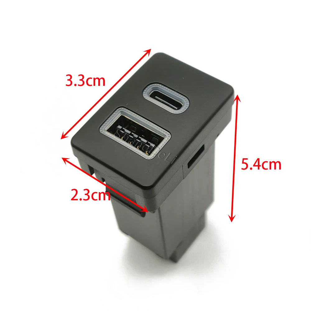 جديد USB نقل البيانات الصوتية نوع C PD المقبس شاحن سريع محول الإدخال لملحقات تويوتا