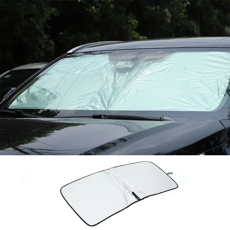 

Zinky Silver Tape/Aluminum Foil Car Front Glass Anti-ultraviolet Sunscreen Sunshade for Toyota Highlander 2007-2022 Accessories