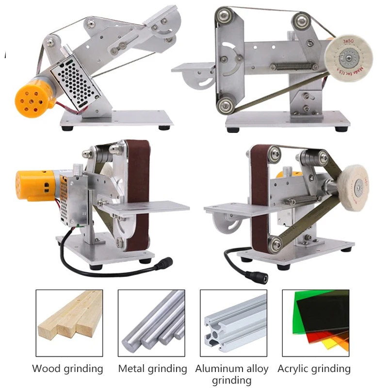 Multifunction Abrasive Belt Machine Speed Regulation Angle Adjustment Small Knife Grinder Cutting Edge Fixed Angle Grinding