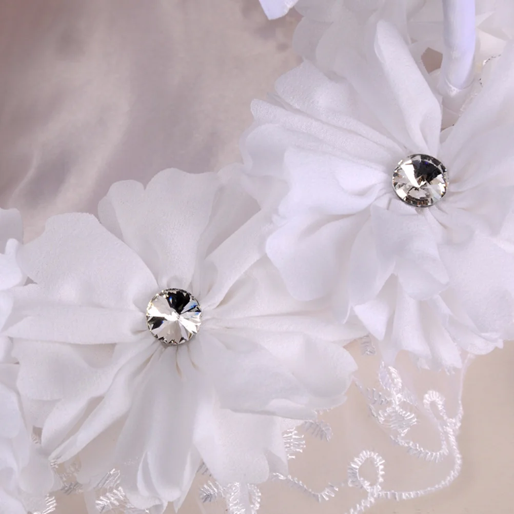 

Heart Shaped Flower Girl Baskets Wedding Bridal Basket Premium Lace Satin Bowknot Holds Flowers Petals C ies Special Events
