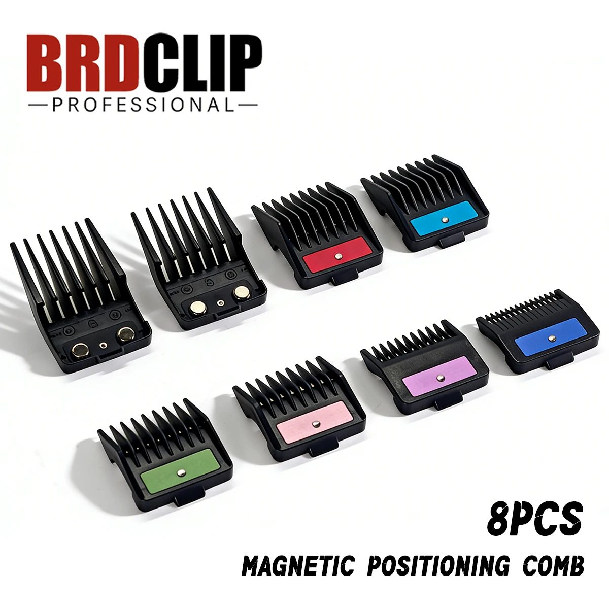 Professionelle 8PC Geeignet für 45MM Elektrische Haar Clipper Magnetische Kamm Barber für Mann Teile Friseur Werkzeug Kamm BRDCLIP teil