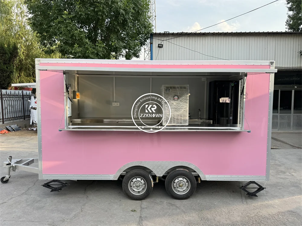 

Outdoor Catering Food Trailer Mobile Restaurant Fully Equipments Snack Cart Coffee Shop Food Truck Trailer