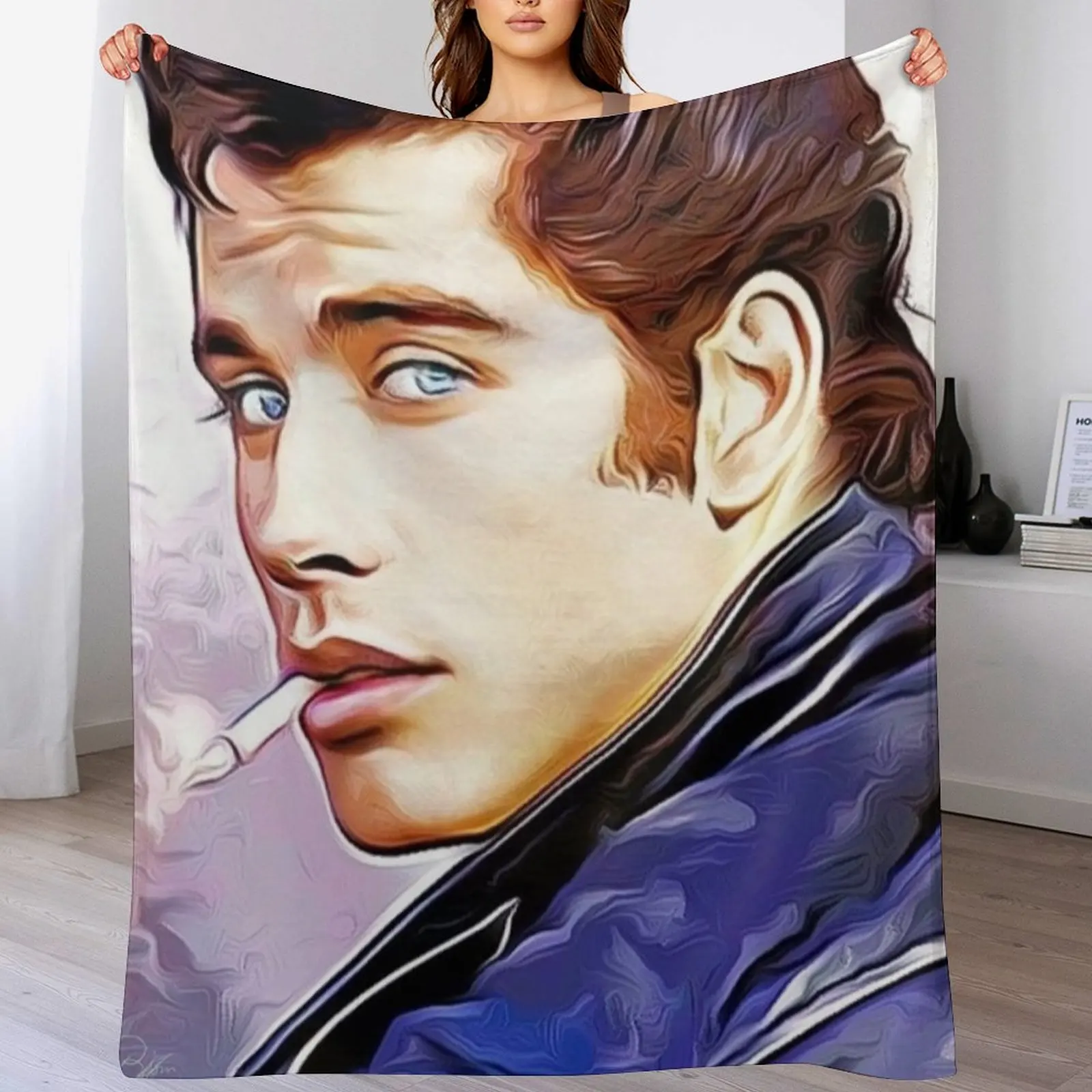 DANNY ZUKO / John Travolta Throw Blanket Soft Plush Plaid Blankets For Baby Vintage Stuffeds Blankets