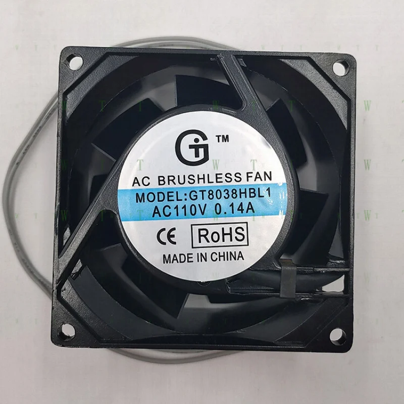 

Вентилятор осевой H 110V 0.14A GT8038HBL1 8 см для распределительной коробки, 1 шт.
