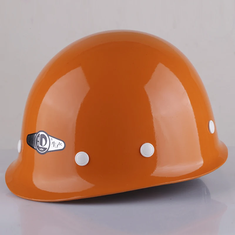 Classic Design Fiberglass Safety Helmet Hood Style High Performance High Strength Construction Safety Gear