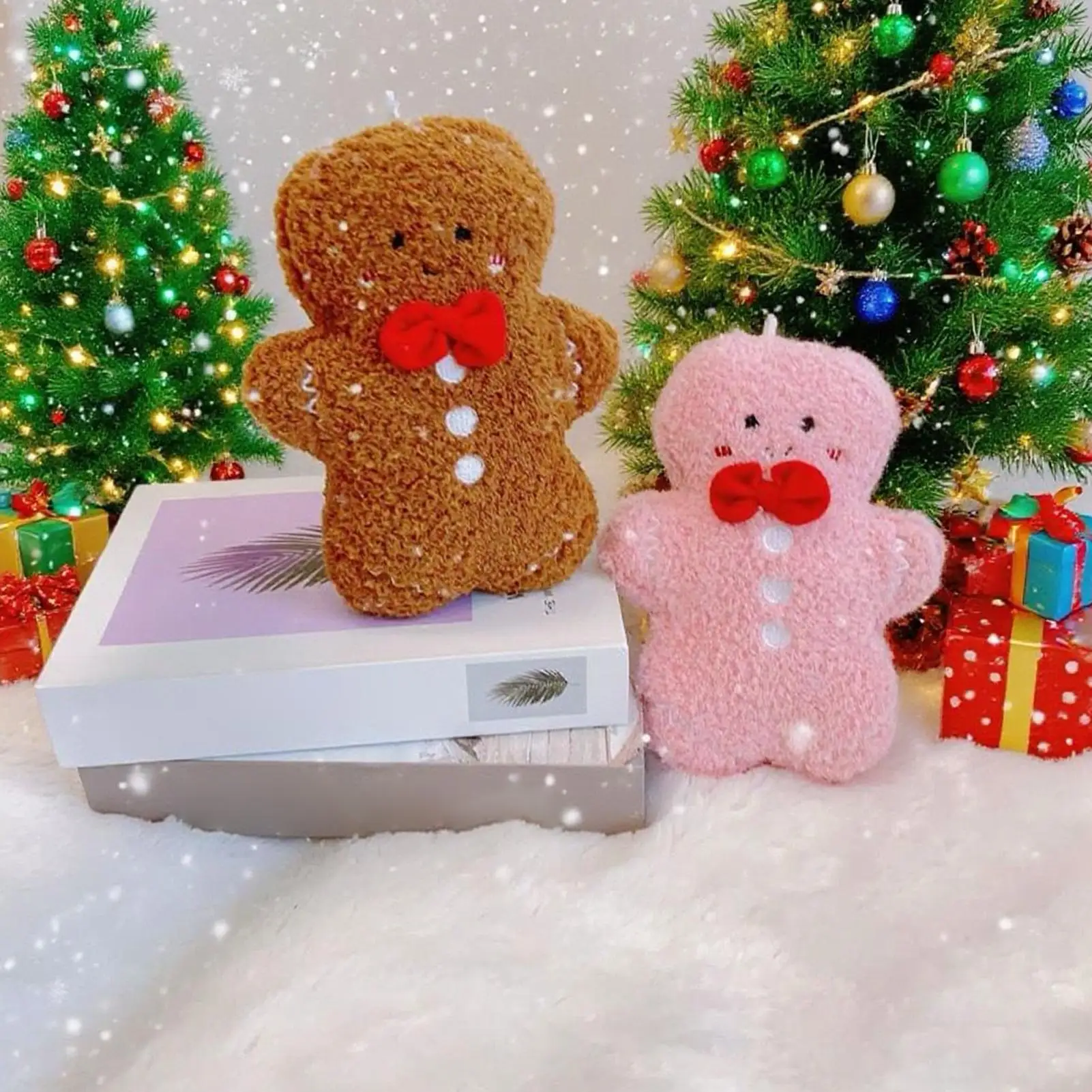 Plush Gingerbread Man 7 Inches Gingerbread Throw Pillow Stuffed Decorations Ornaments For Sofa Couch Table Home Window Chair