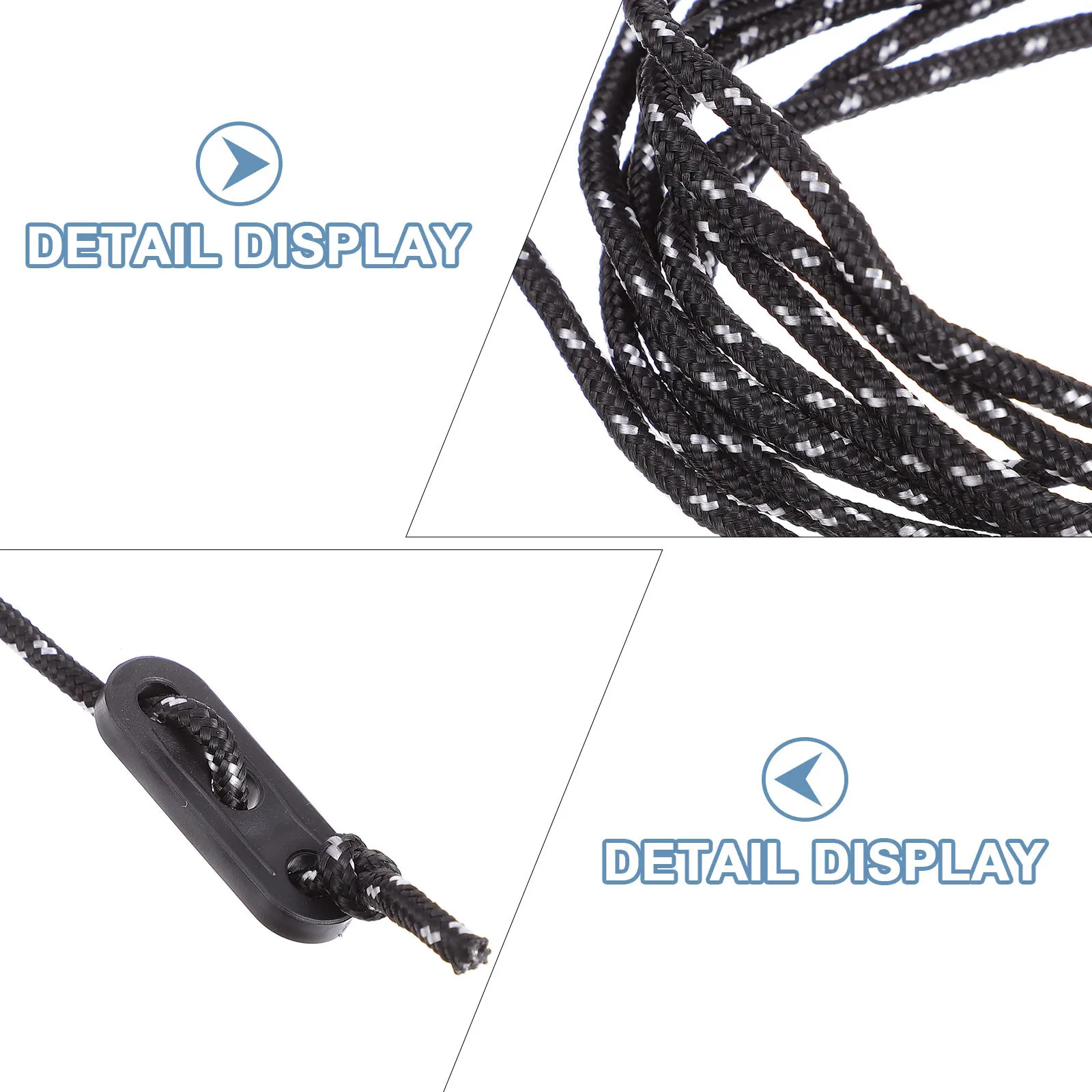 

5 Pcs Floor Nail Pull Rope Outdoor Tent Hiking Buckle Windproof Camping Clothesline Polyester