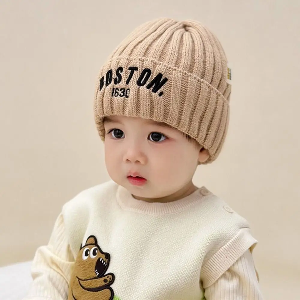 

Winter Warm Baby Ear Protection Hat Kids Earmuffs Cap Cartoon Toddler Woolen Knitted Hats 1-3 Years Children Beanies