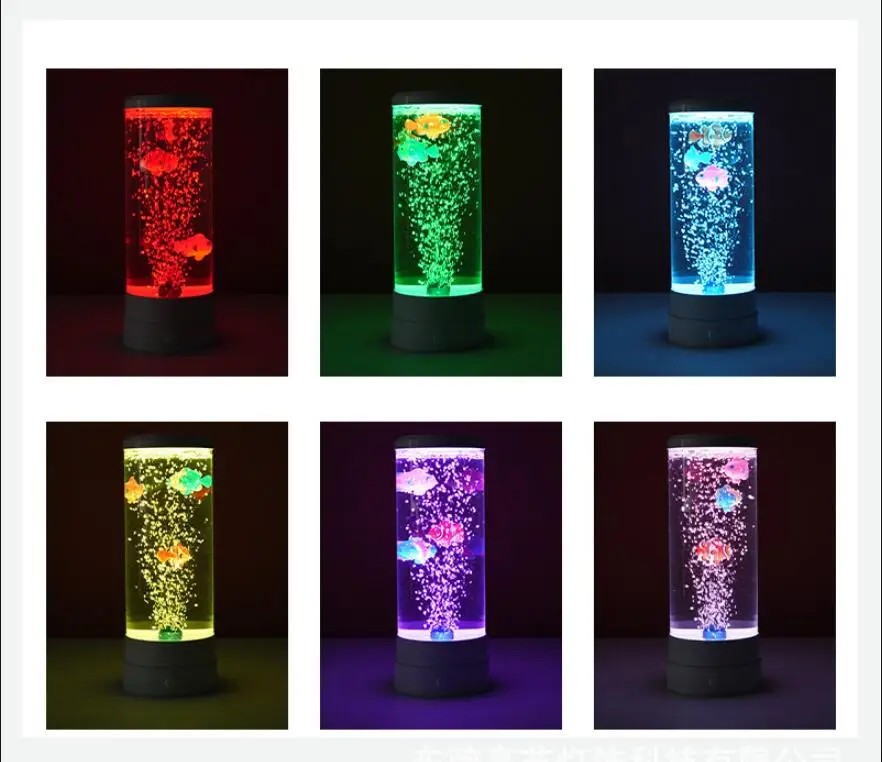 Imagem -06 - Lâmpada Led Lâmpada de Peixe Rgb7 Cor Iluminação Atmosfera Lâmpada de Mesa Presente das Crianças Noite Criativo Presente Lâmpada Proteção para os Olhos