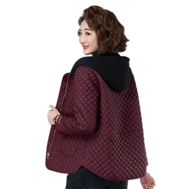 Chaqueta de algodón cálida coreana para mujer, Parkas de moda para otoño e invierno, Abrigo acolchado con capucha, prendas de vestir exteriores holgadas a la moda para mujer T1373