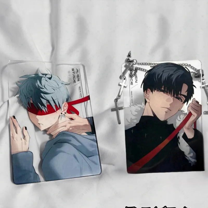 

2Pcs/Set Alien Stage Anime Group Photo Card Ivan Till Keychain Plate Desk Decor Standing Take Picture Friedns Gift Collection