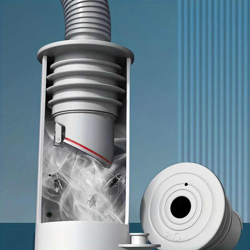 1pc Kitchen Drain Pipe Anti-backflow Odor Device, Kitchen Basin Washing Machine Silicone Sealing Ring Plug, Drain Pipe Blocker