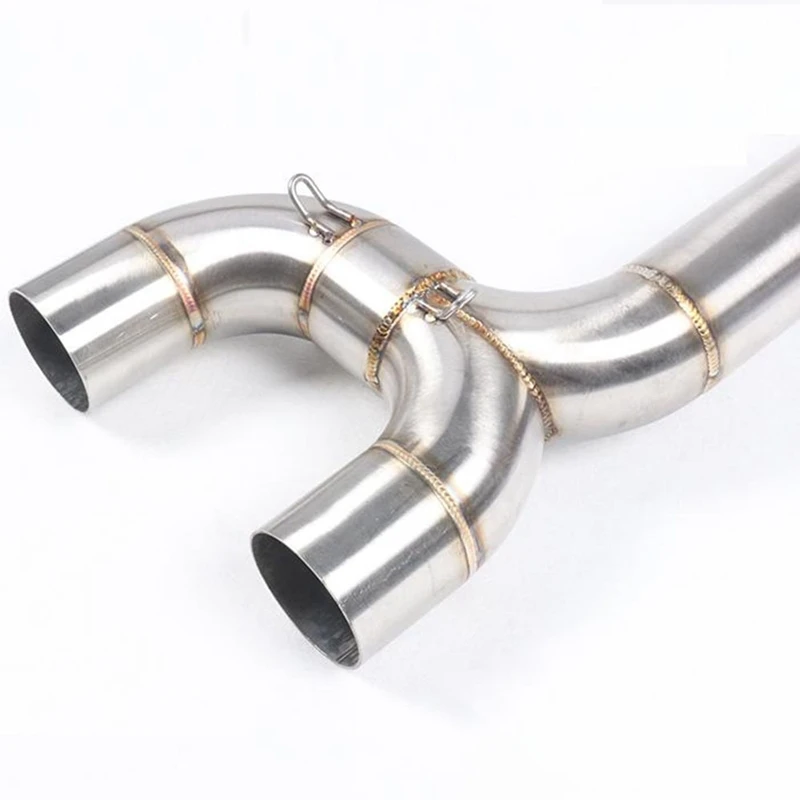 Motorcycle Exhaust System Middle Pipe Link Connect Motorbike Accessories For Yamaha FZ6 FZ6N FZ6S 2004-2008 2009