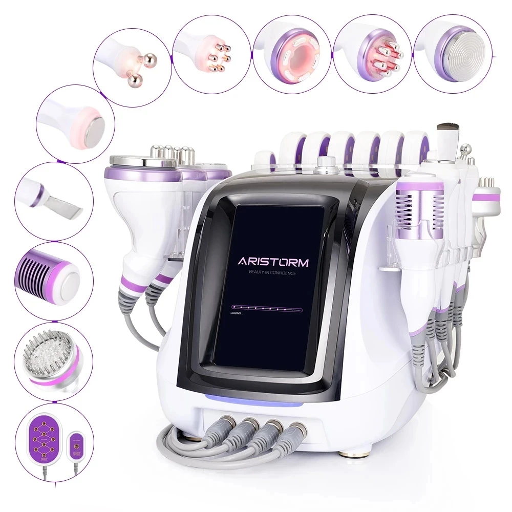 New Technology 2024 10 in 1 Ultrasonic 30K Cavitation RF Slimming Vacuum RF Hot & Cold Hammer Slimming Beauty Machine