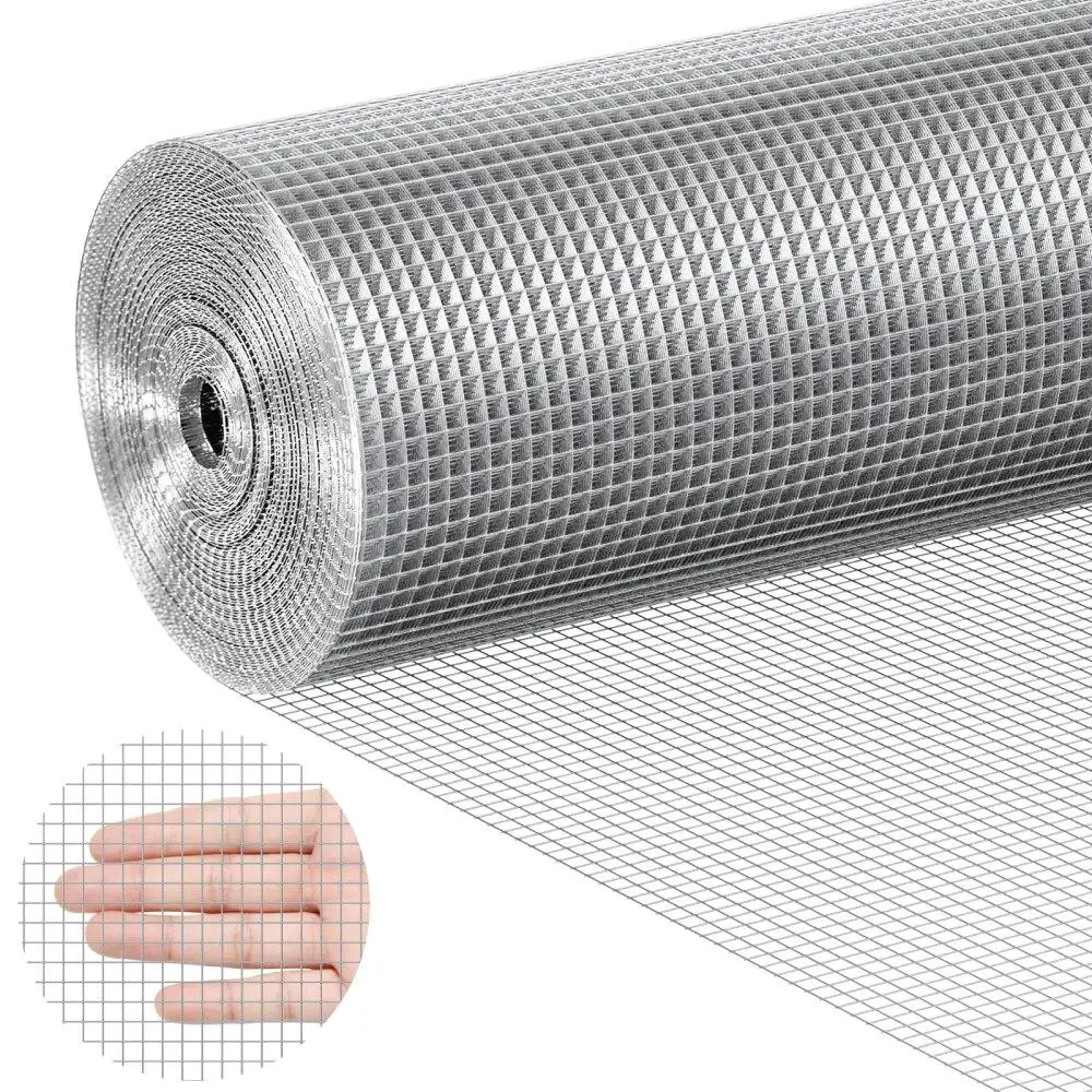 

Hardware Cloth 1/4 inch 36in x 50ft 23 Gauge Hot Dipped Galvanized Wire Mesh Roll for Chicken Fencing for rabbit Cages Garden
