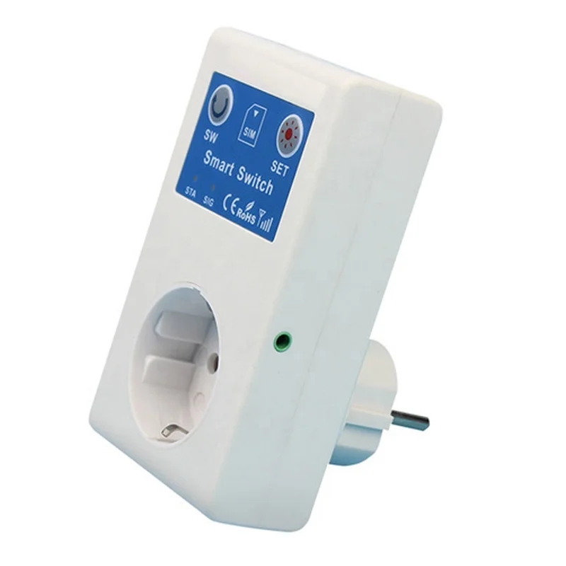 スマートリモコン EU 電源コンセント リレースイッチ ホームゲートオープナー SMS コール 温度センサー コントローラー 16A GSM 電源ソケット