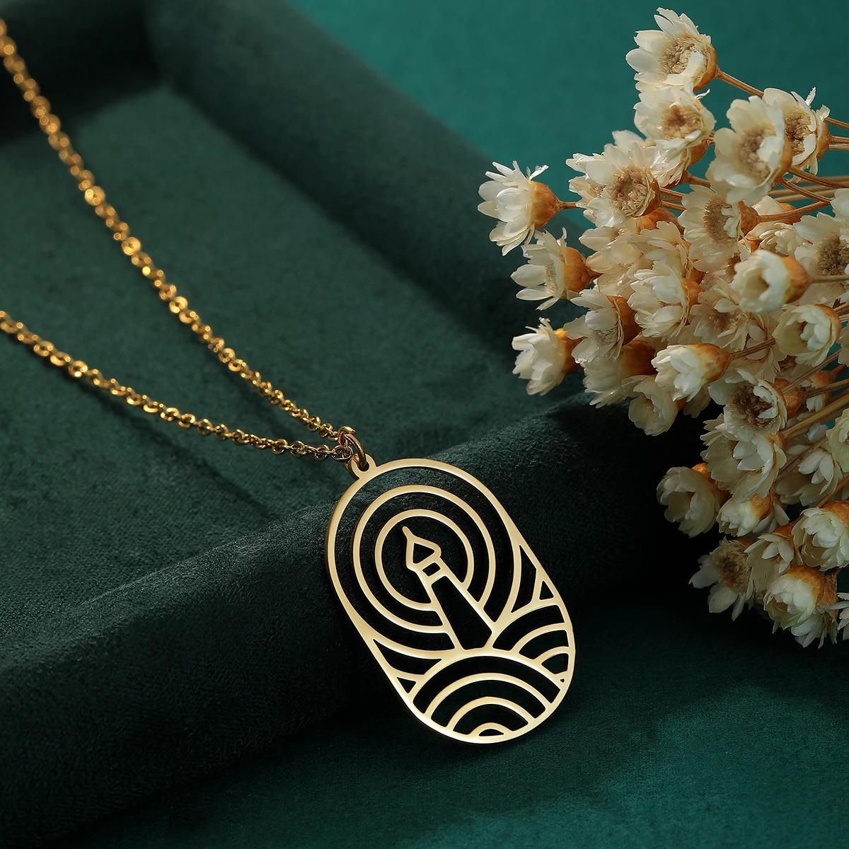 

Art Wave Lighthouse Line Necklaces for Women Clavicle Choker Stainless Steel Fashion Jewelry Guide Gift for Mother's Day