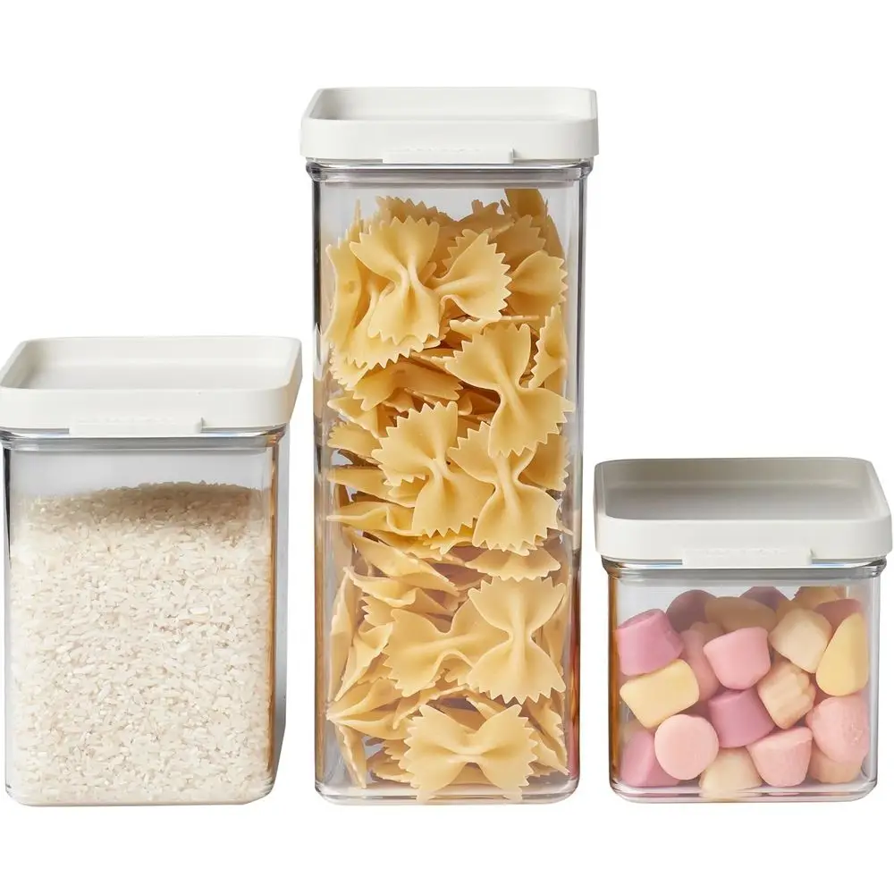 

Airtight BPA-Free 3-Piece Food Storage Set for Cereal, Pasta, White