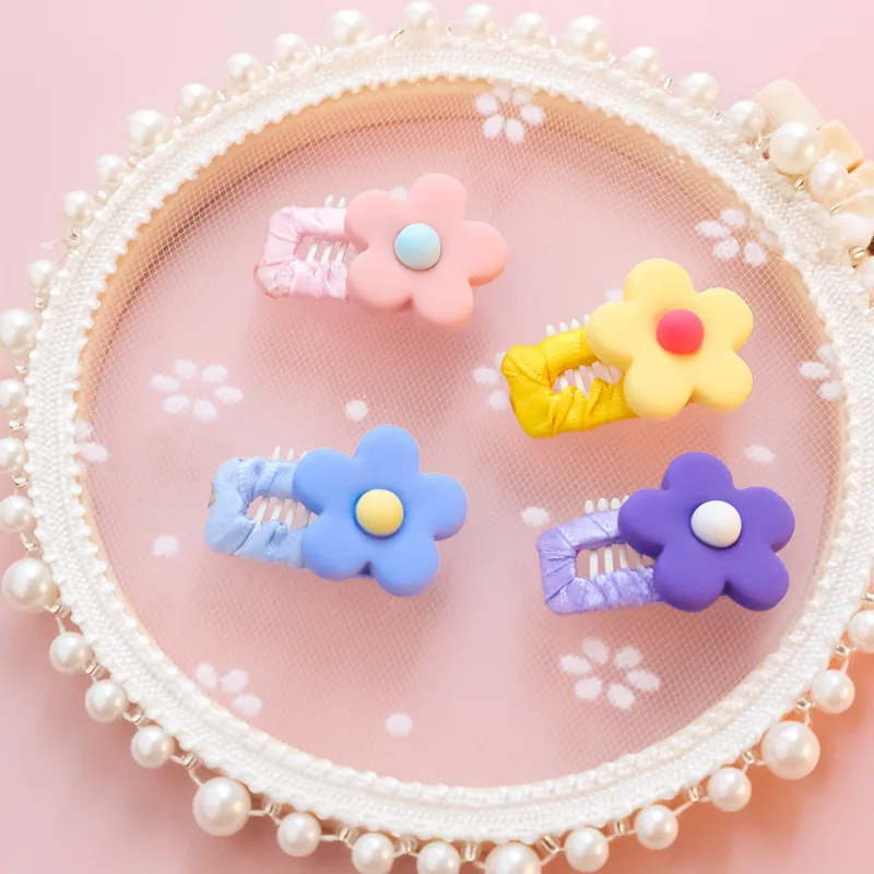 1/2pcs Colorful Small Dog Flower Pet Hairpins Puppy Cat Hair BB Clip Pet Headflower Supplier Dog Accessories