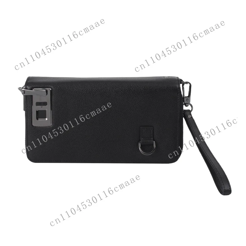 Portable Hot Selling Man Wallet Genuine Leather Clutch Bags Hand Finger Print Bags Handbag for Man