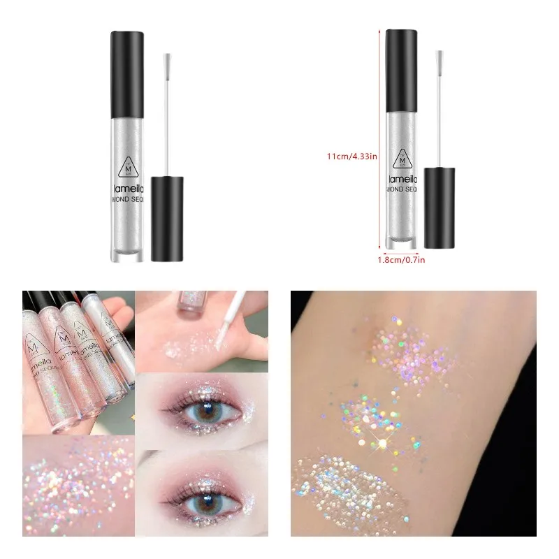 Liquid Eyeshadow Glitter Powder Highlight Pearlescent Liquid Eyeshadow Eyeliner Eyeliner Silkworm Pen Lasting Shiny Eye Makeup