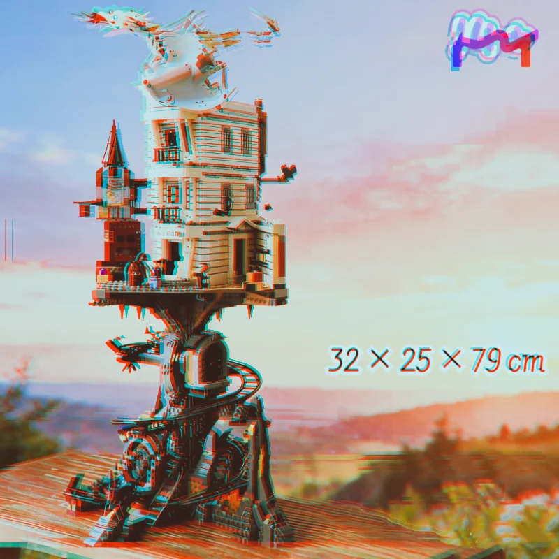 Neuerscheinung 4803 Teile Heißer Street View Bank-Städte MOC Fantasy-Stadt Modell Sammleredition Spielzeug für Fantasy-Film-Fans Geschenke