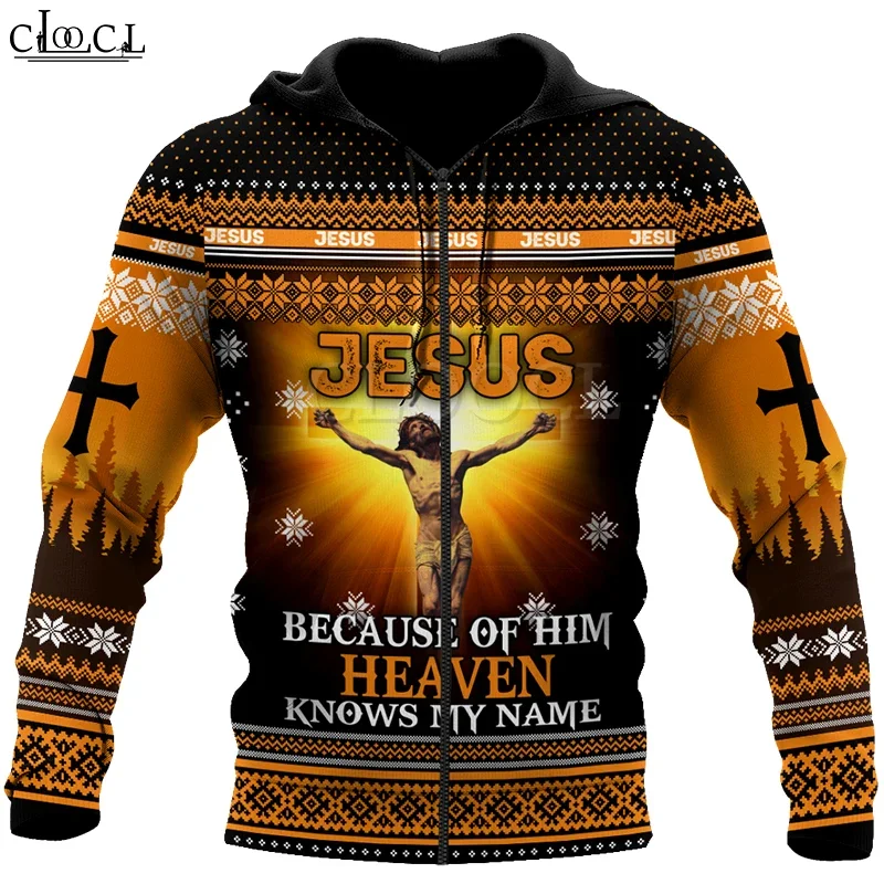 HX Christian Jesus Catholic 3D Print Hoodies Pullover Men Women Fashion Casual Harajuku Zipper Hoodie Tops Drop Shipping