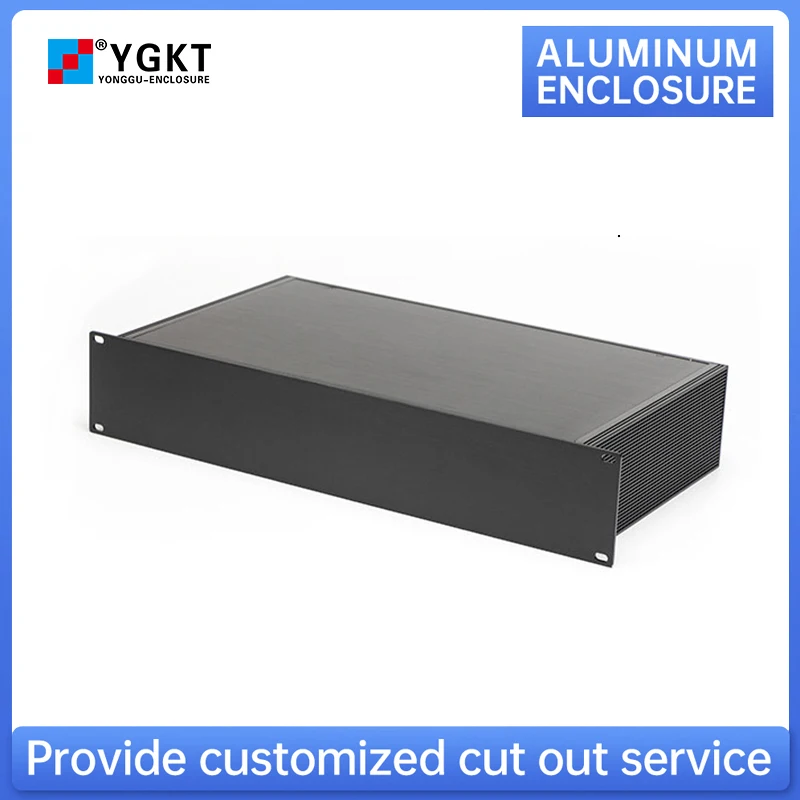 

Customized controller sheet metal enclosure Aluminum Industrial Electronics case 19 inch 2U rack mount server cabinet chassis