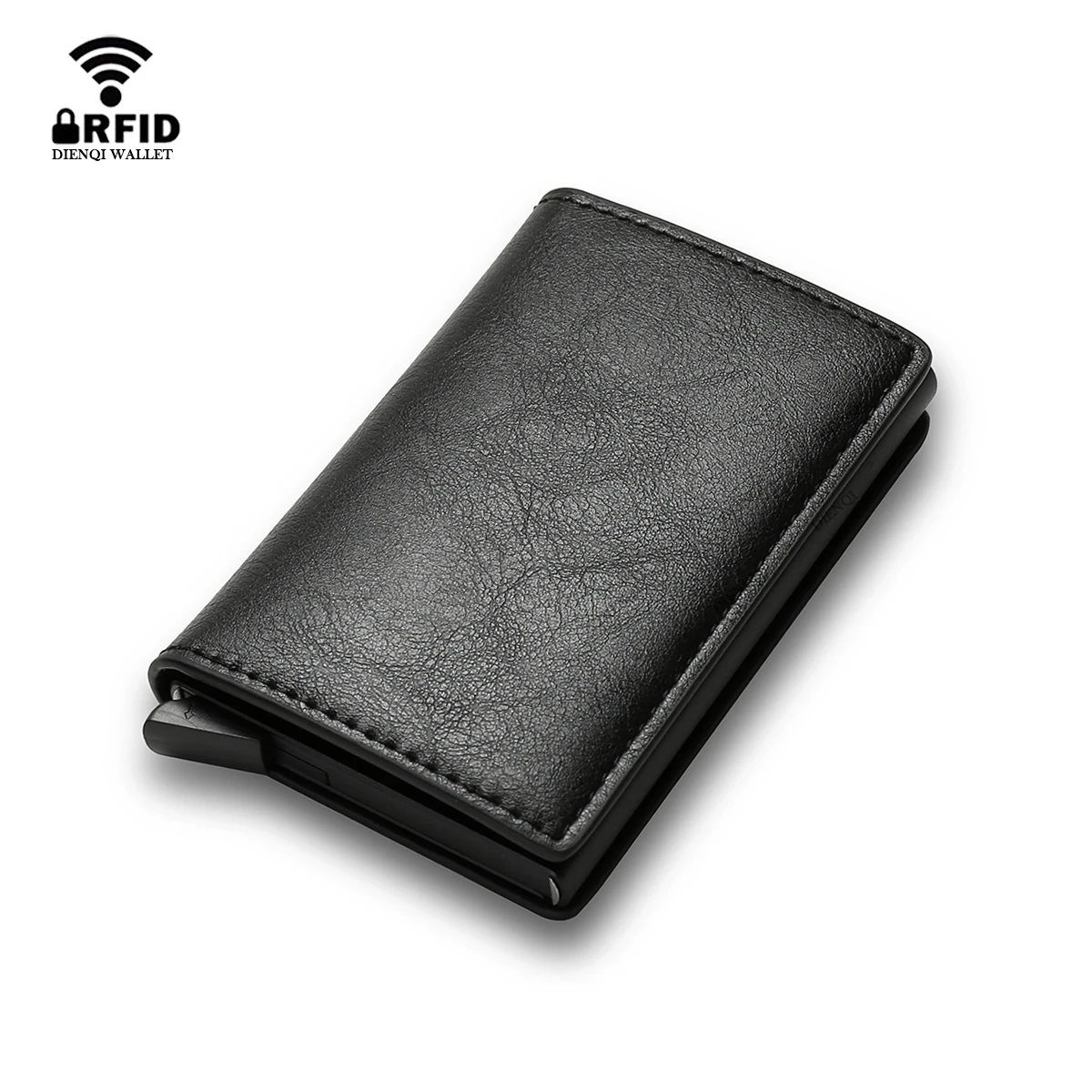 Rfid Credit Card Holder Men Wallets Bank Cardholder Case Small Carbon Fiber Pattern Slim Thin Magic Mini Smart Minimalist Wallet