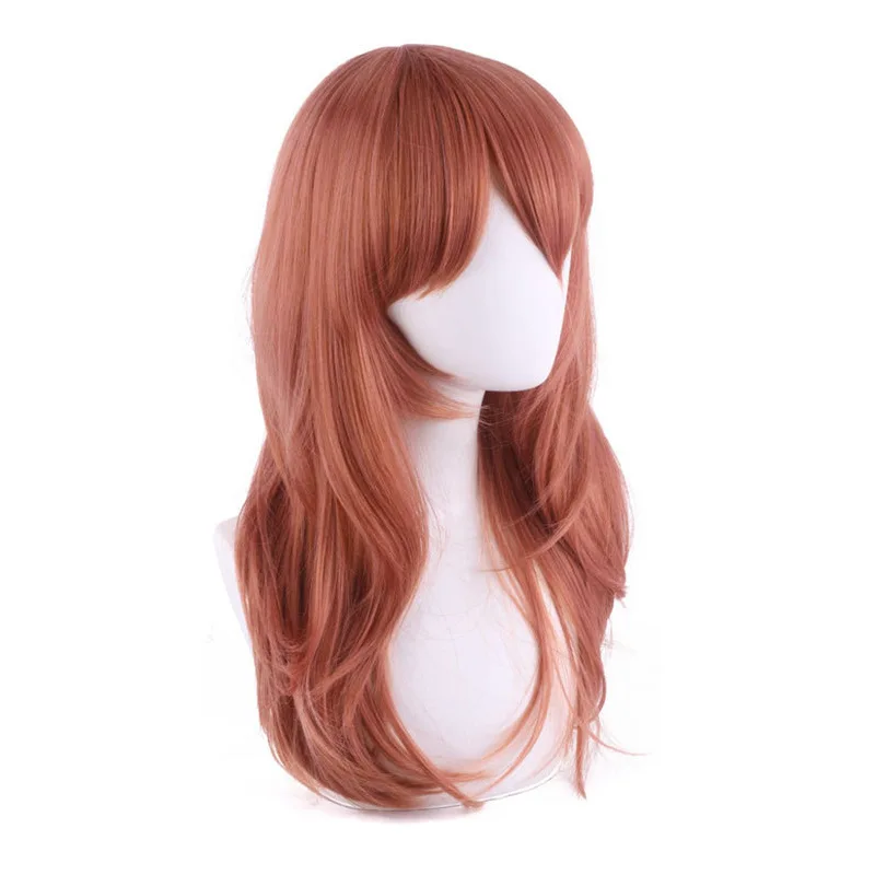 Chainsaw Man Angel Devil Cosplay Wig No Trimming Required Dark Orange Long Wavy Hair Chainsaw Man Anime