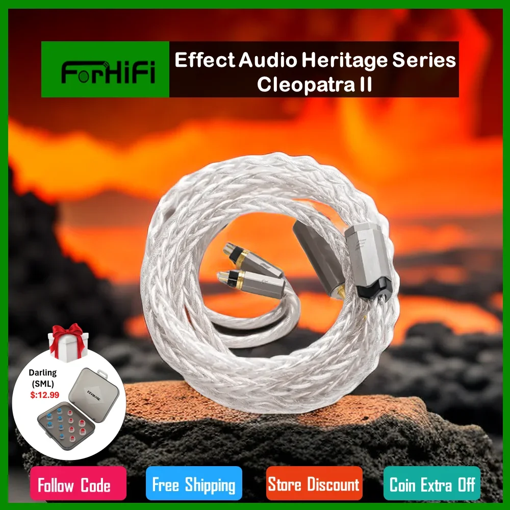 Effect Audio Heritage Series Cleopatra II Earphone Cable with ConX Basic (MMCX and 2-Pin) and TermX Basic (2.5 / 3.5 / 4.4mm)