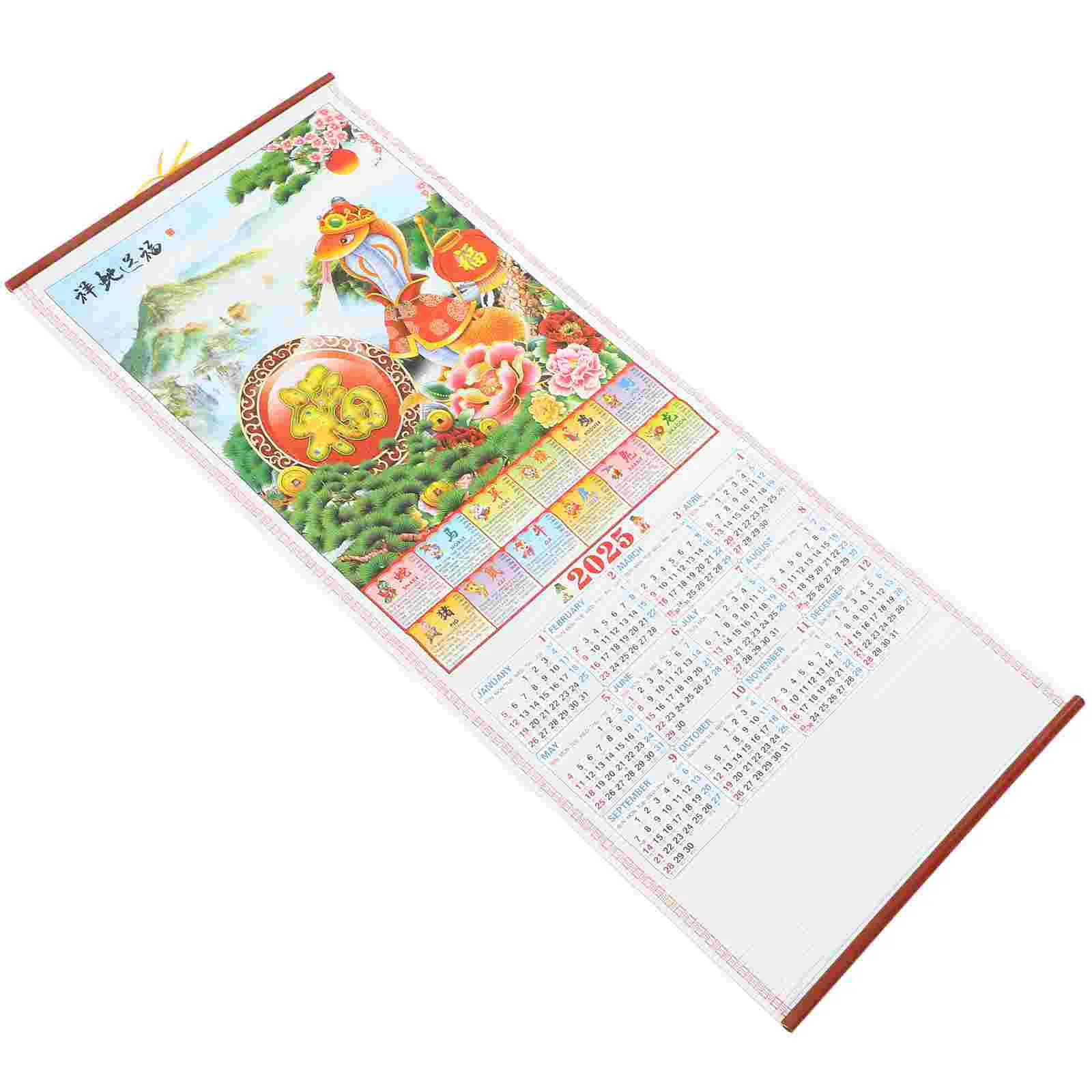 

Chinese Lunar Calendar Year of The Snake Wall Daily Monthly 2025 Chiense Scroll