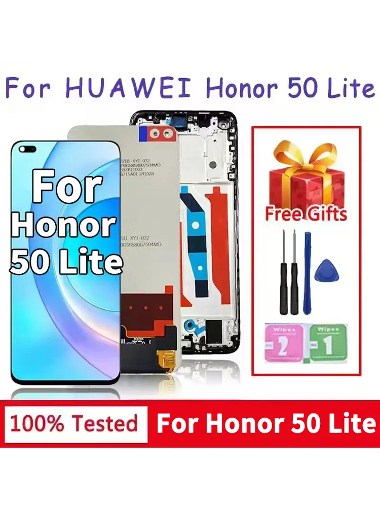 Wyświetlacz LCD 6.67 cala do Huawei Honor 50 Lite z ekranem dotykowym i digitizerem, z ramką, do Honor 50Lite NTN-L22 LX1 LX3 LCD — zdjęcie produktu 7