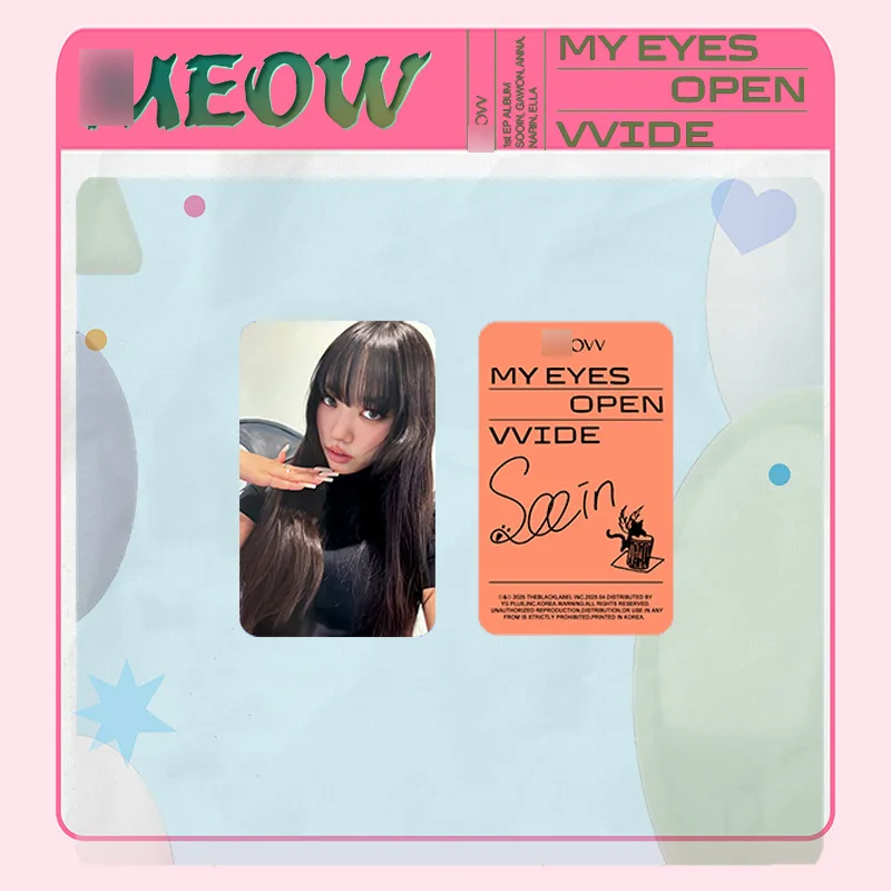 KPOP MEOVV New Album MY EYES OPEN VVIDE Series Photo Card SOOIN GAWON ANNA Fashion Photo Cards Lomo Card Fans Collection