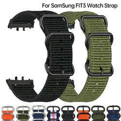 Nylon Loop Strap for Samsung Galaxy Fit 3 Adjustable Elastic Bracelet Watchband for Samsung Galaxy Fit3 Canvas Band Accessories