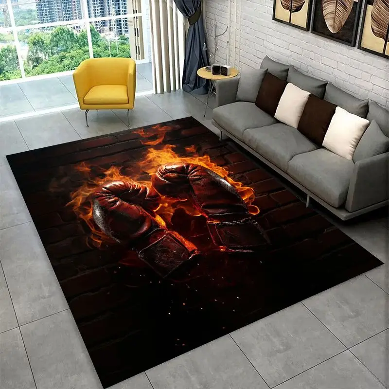 Creativity Fight Boxing Gloves Boxer Large Area Rug Non-slip Carpet for Bedroom Living Room Sofa Doormat Home Decor Floor Mat